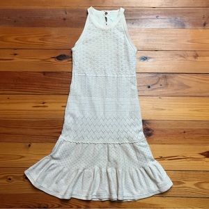 London Times Knit Cream Sleeveless Dress, GUC, S